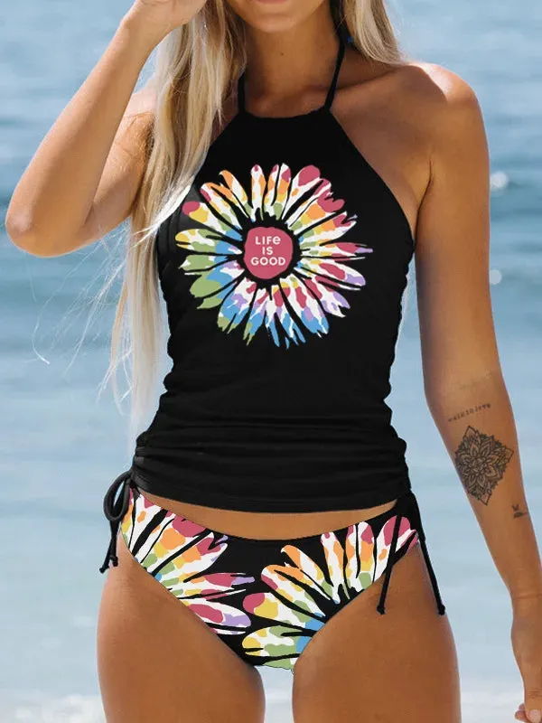 Women High Waist Tankini