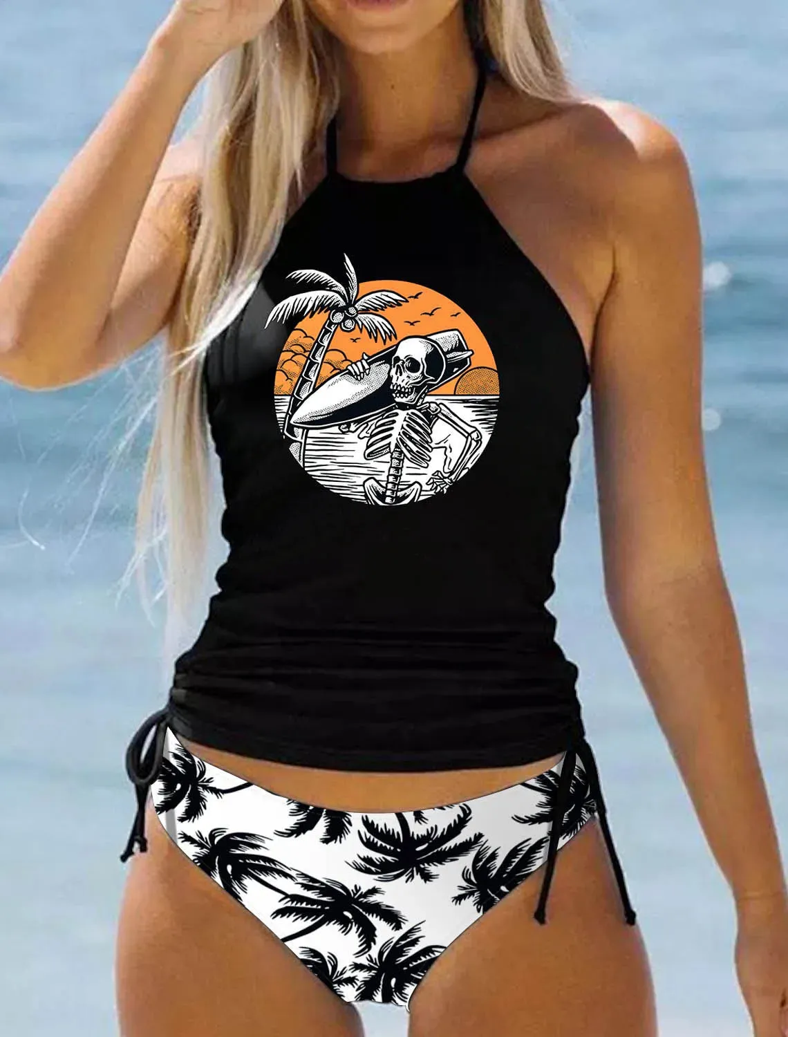 Women High Waist Tankini