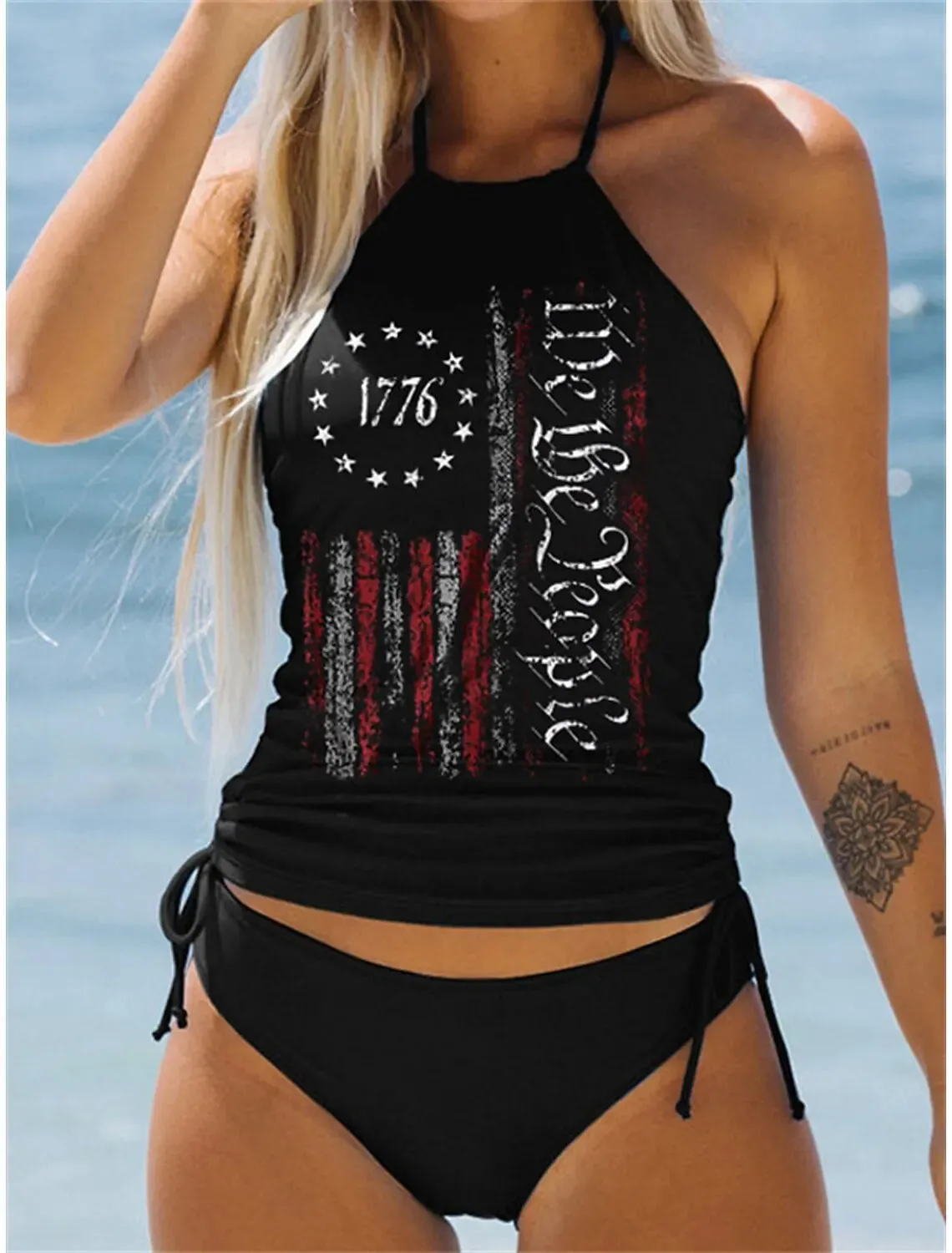 Women High Waist Tankini