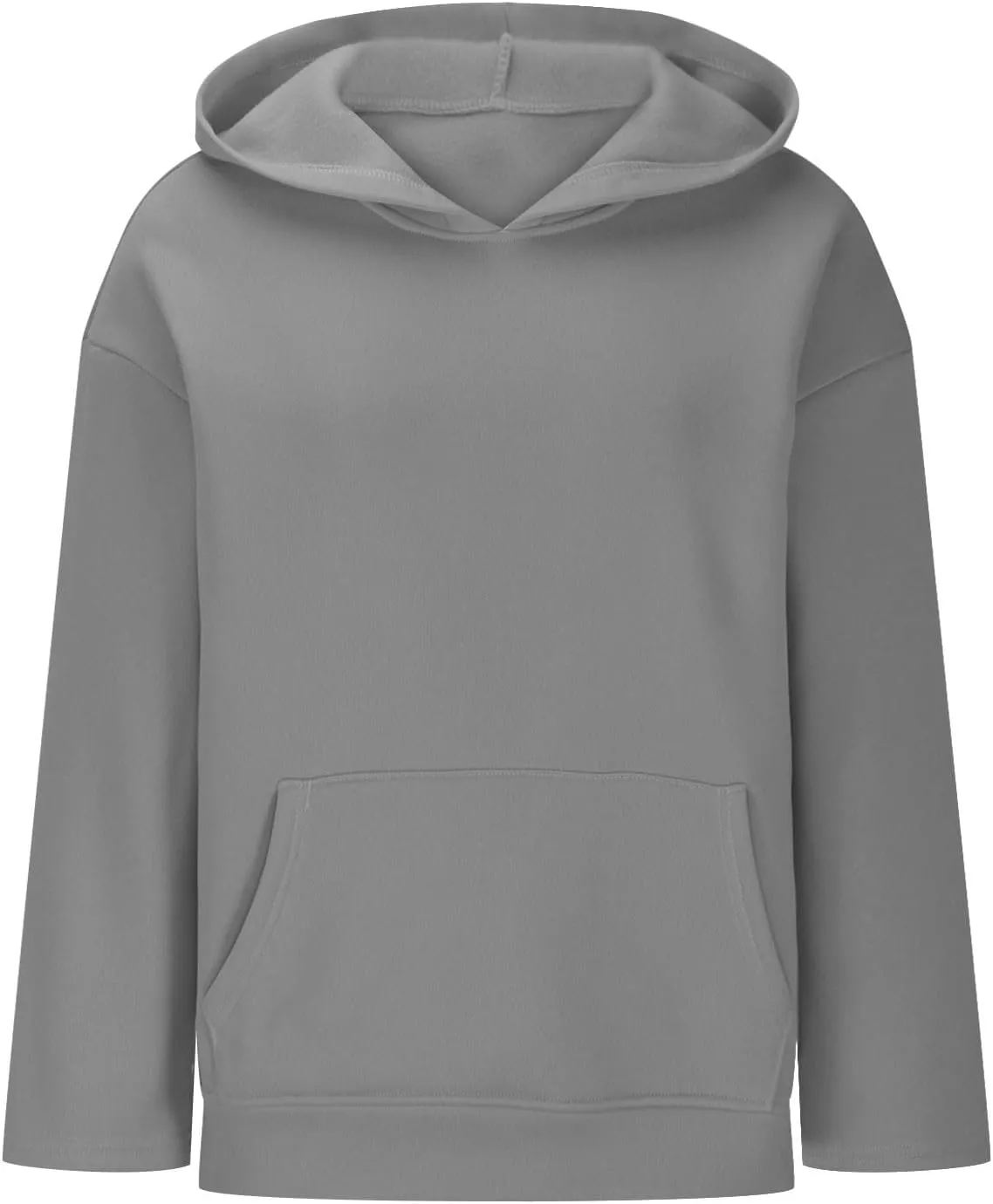 Women Solid Oversized Sweatshirts Hoodies 2024 Fall Comfy Loose Long Sleeve Pullover Sweatshirts with Big Pockets