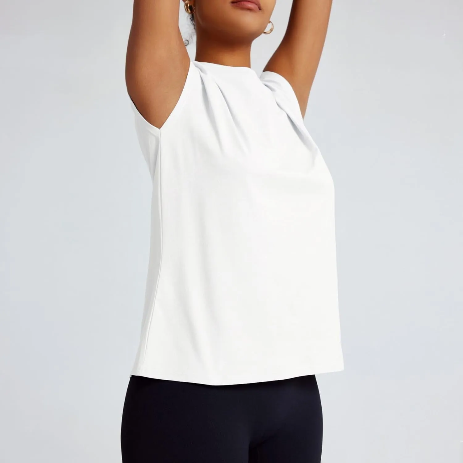 Women's Athletic Shirts Moisture Wicking Tennis Tops Exercise Gym Workout Tee Cap Sleeve