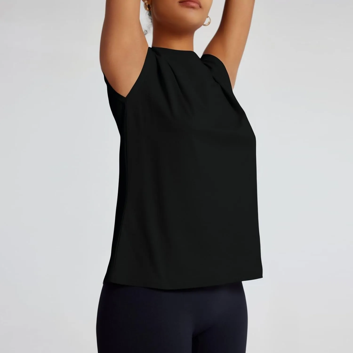 Women's Athletic Shirts Moisture Wicking Tennis Tops Exercise Gym Workout Tee Cap Sleeve