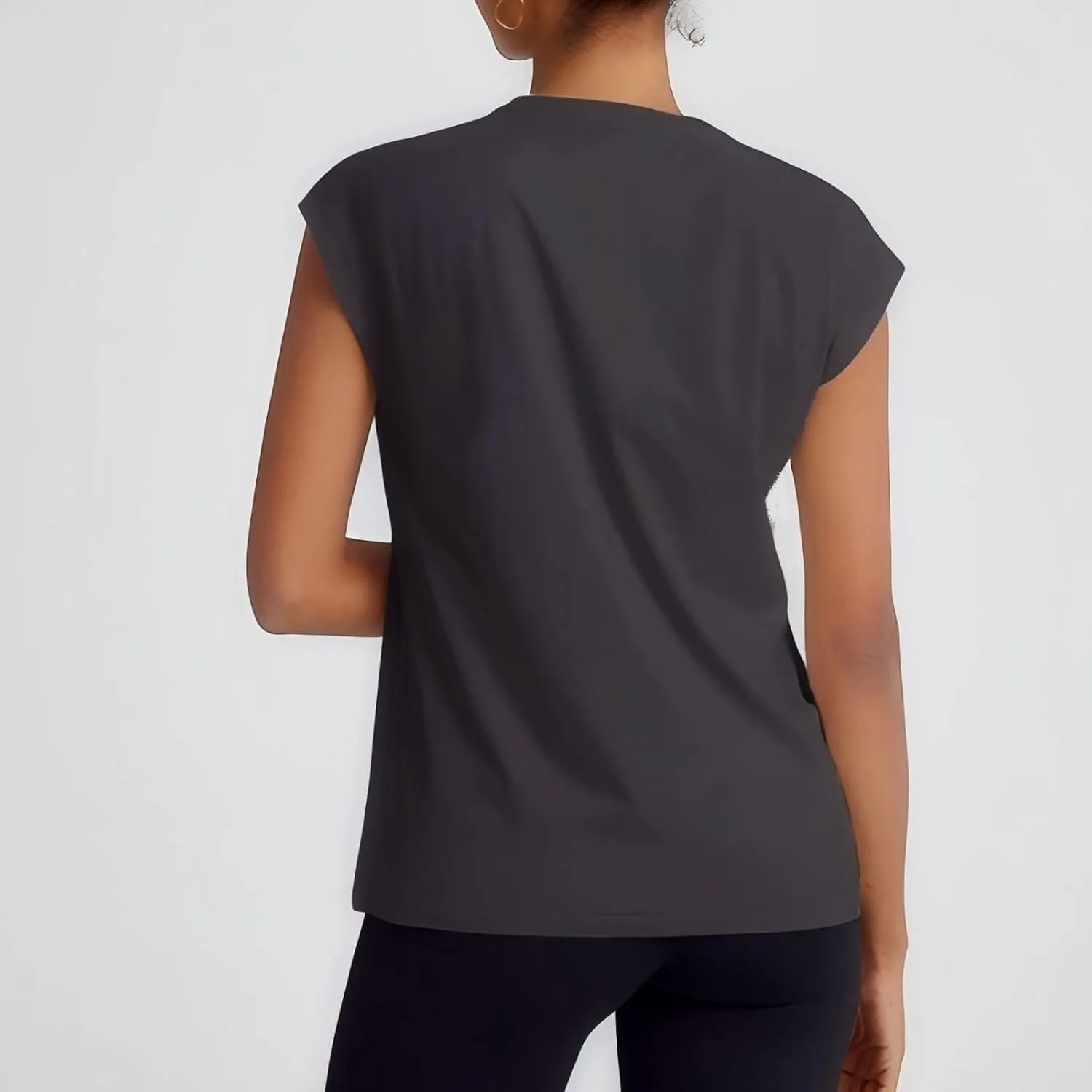 Women's Athletic Shirts Moisture Wicking Tennis Tops Exercise Gym Workout Tee Cap Sleeve