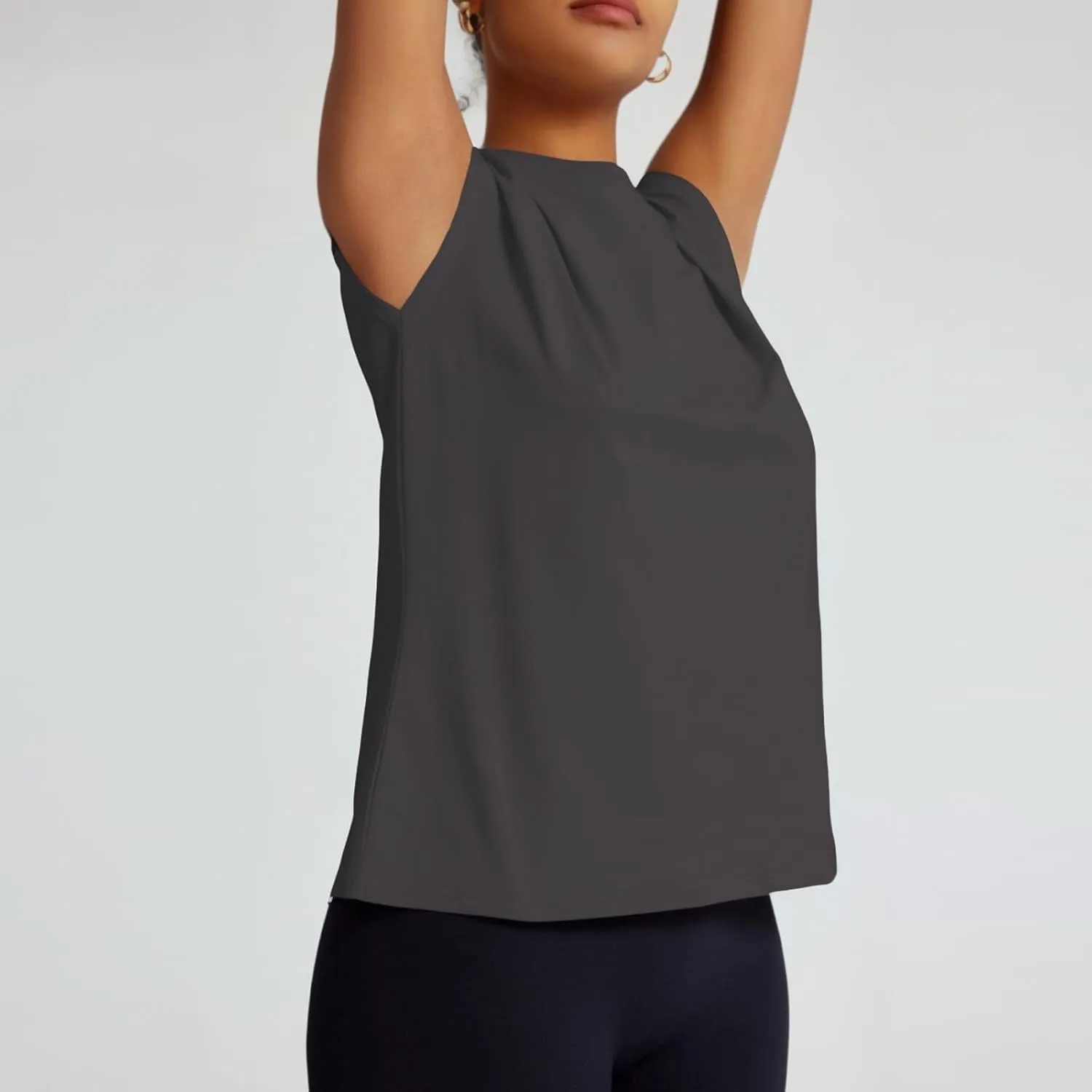 Women's Athletic Shirts Moisture Wicking Tennis Tops Exercise Gym Workout Tee Cap Sleeve