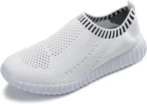 Women's Athletic Walking Shoes Slip On Casual Mesh Comfortable Tennis Workout Sneakers Shoes Sneakers Running Laceless Breathable Lightweight Mesh Knit Sock Glitter Rhinestone Jazz Latin Dance
