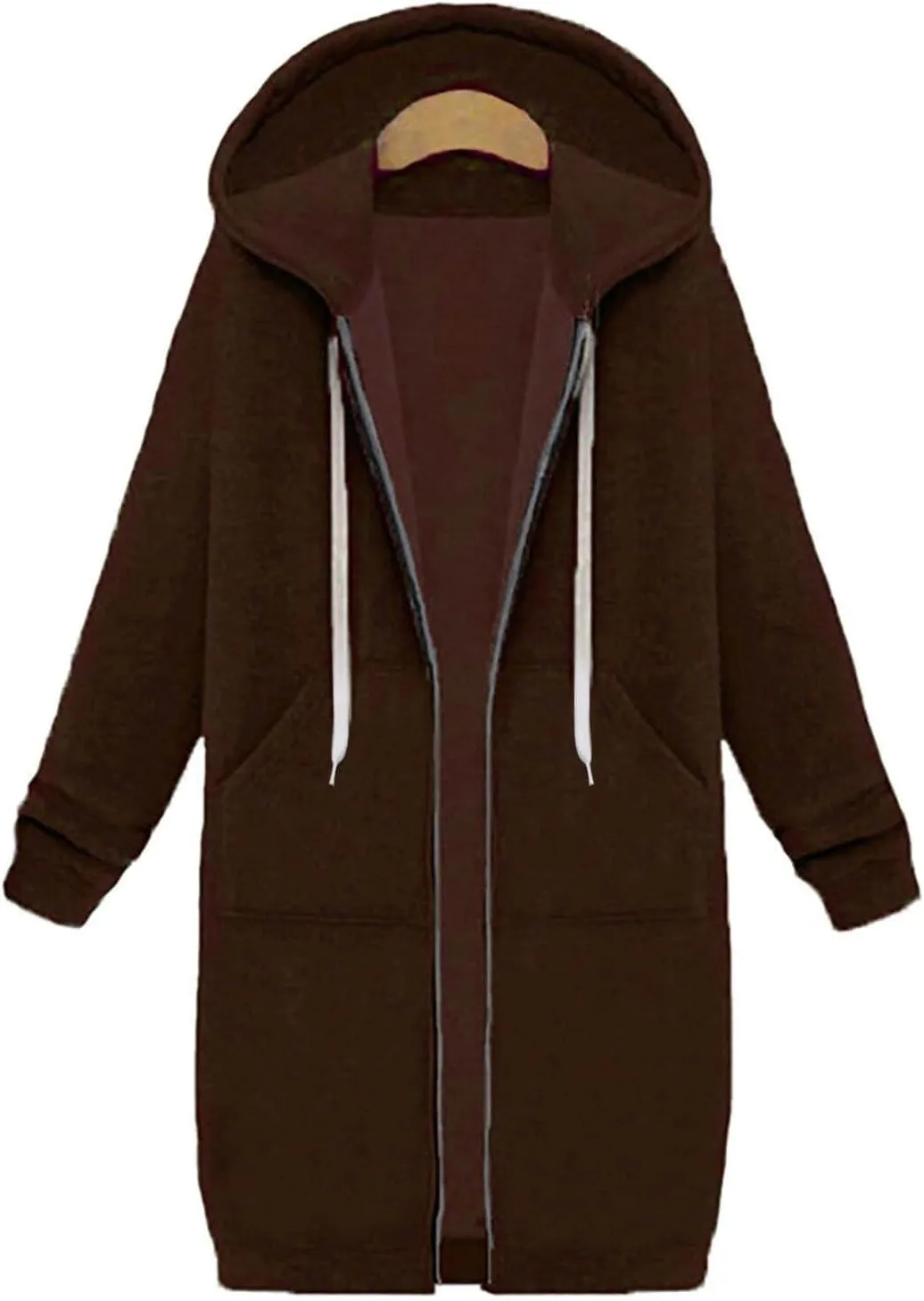 Women's Full Zip Up Hoodie Long Sleeve Hooded Sweatshirts Hoodies Fall Jacket Oversized Sweatshirts with Pockets