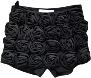 Women's Maxi Skirts 3D Flowers Slim Shorts High Waist Wrap Hip Female Mini Skirts A Line Party Dress