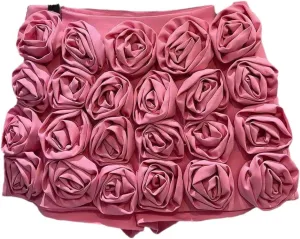 Women's Maxi Skirts 3D Flowers Slim Shorts High Waist Wrap Hip Female Mini Skirts A Line Party Dress