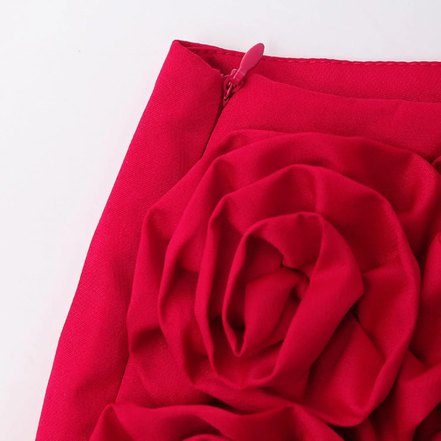 Women's Maxi Skirts 3D Flowers Slim Shorts High Waist Wrap Hip Female Mini Skirts A Line Party Dress
