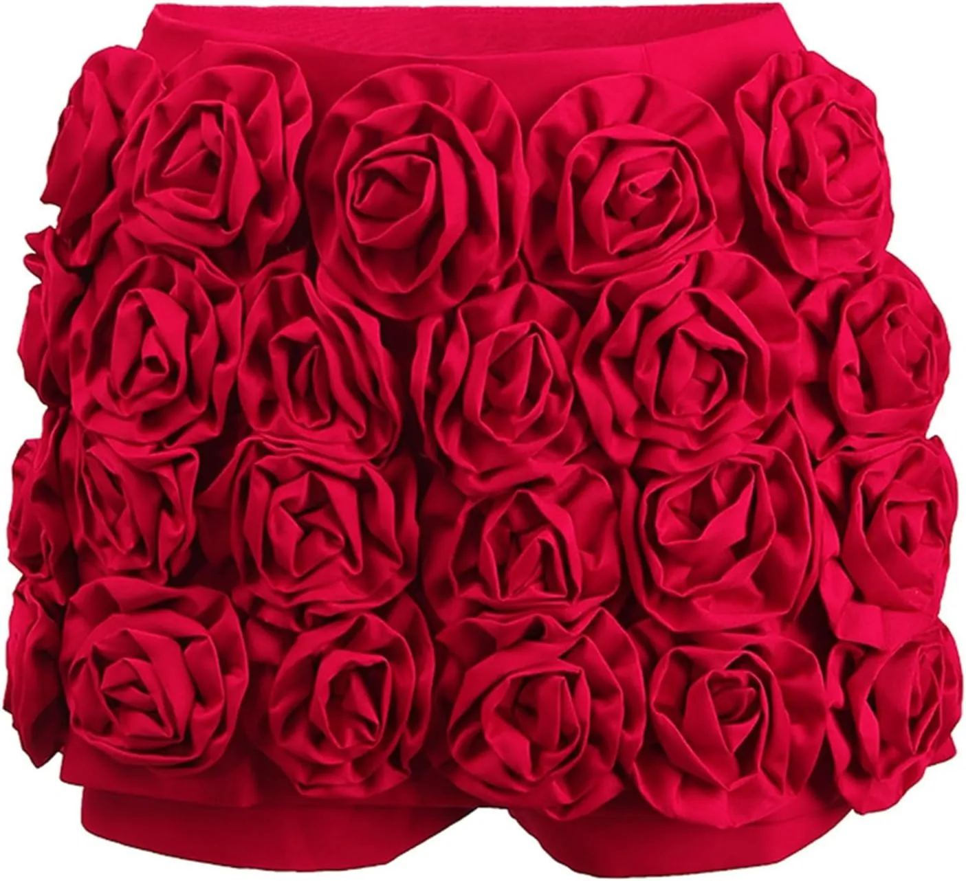 Women's Maxi Skirts 3D Flowers Slim Shorts High Waist Wrap Hip Female Mini Skirts A Line Party Dress
