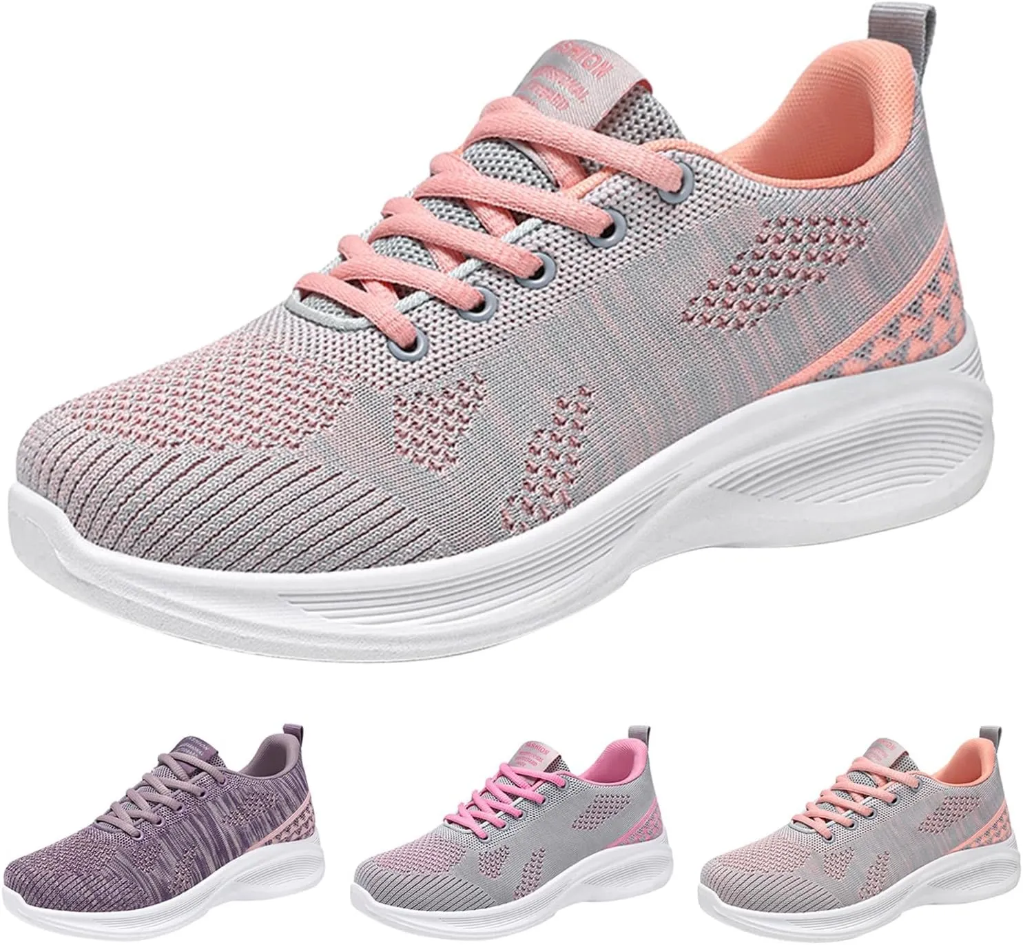 Womens Orthopedic Bowling Shoes Comfortable Universal Slide Soles Light-Weight Mesh Athletic Slip on Sneakers