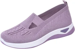 Womens Orthopedic Slip On Sneakers Walking Shoes with Arch Support Comfortable Casual Loafers Plantar Fasciitis Relief Foot Heel Pain Diabetic
