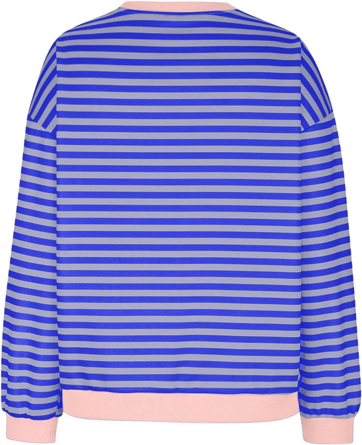 Women's Oversized Sweatshirts 2024 Fall y2k Clothes Casual Striped Pullover Tops Long Sleeve Crewneck Shirts