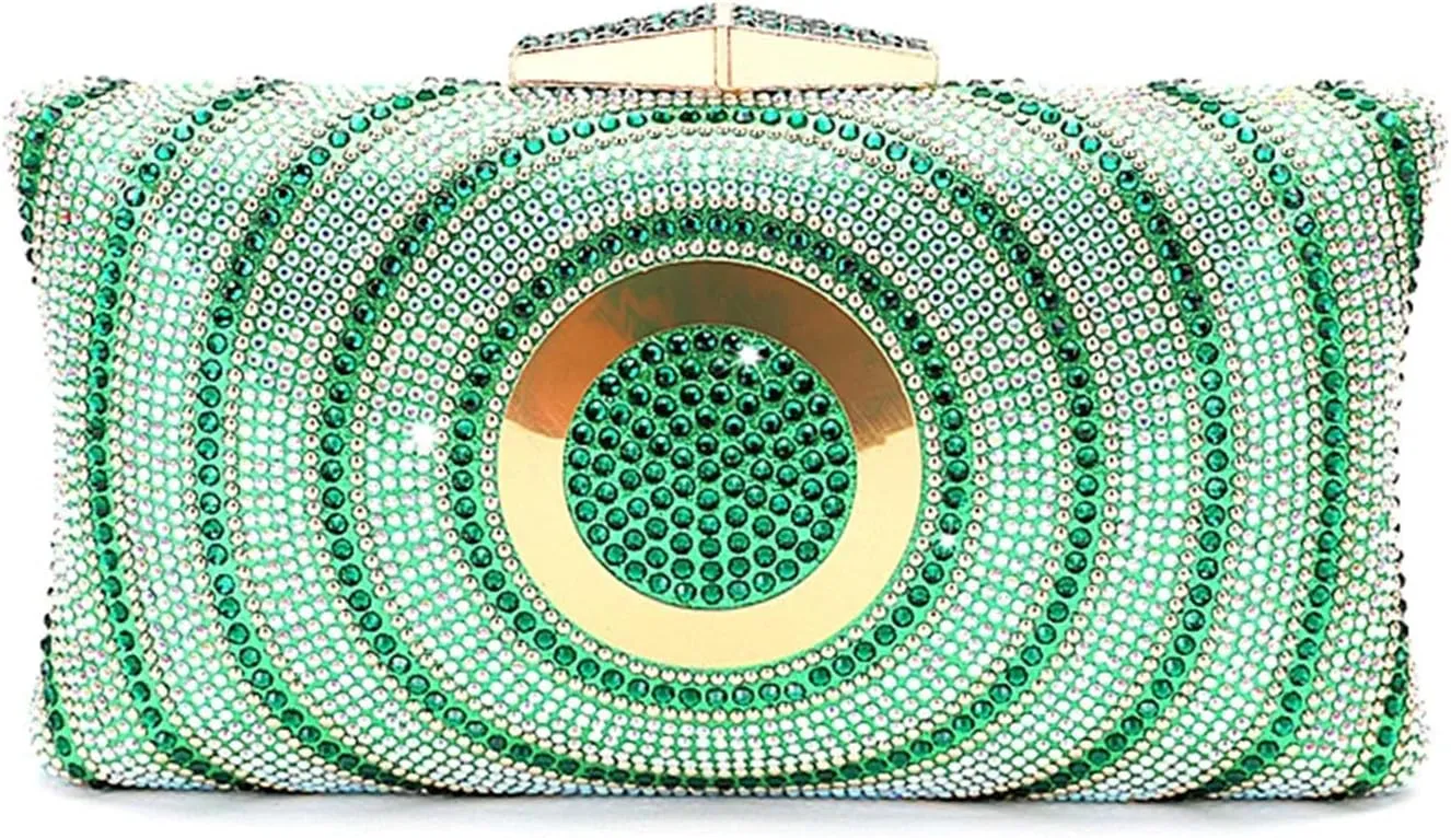 Women's Summer Shoes Bag Set Crystal Clutch Rhinestone Italian Design Plus Size Fashion Slippers For Party Wedding