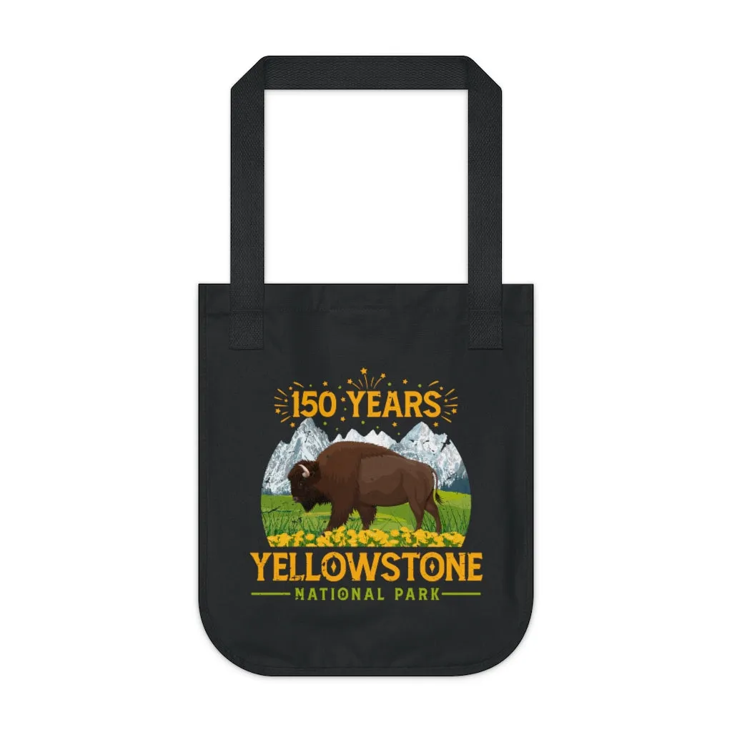 Yellowstone National Park Camping Tote Bag | Yellowstone 150th Anniversary Gift | Organic Canvas Tote Bag