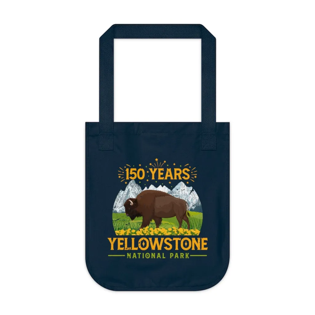 Yellowstone National Park Camping Tote Bag | Yellowstone 150th Anniversary Gift | Organic Canvas Tote Bag