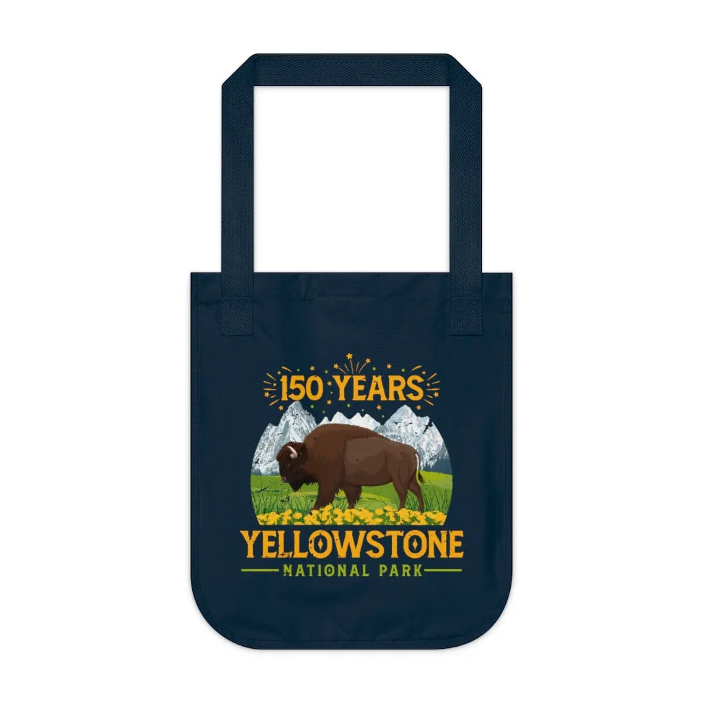 Yellowstone National Park Camping Tote Bag | Yellowstone 150th Anniversary Gift | Organic Canvas Tote Bag