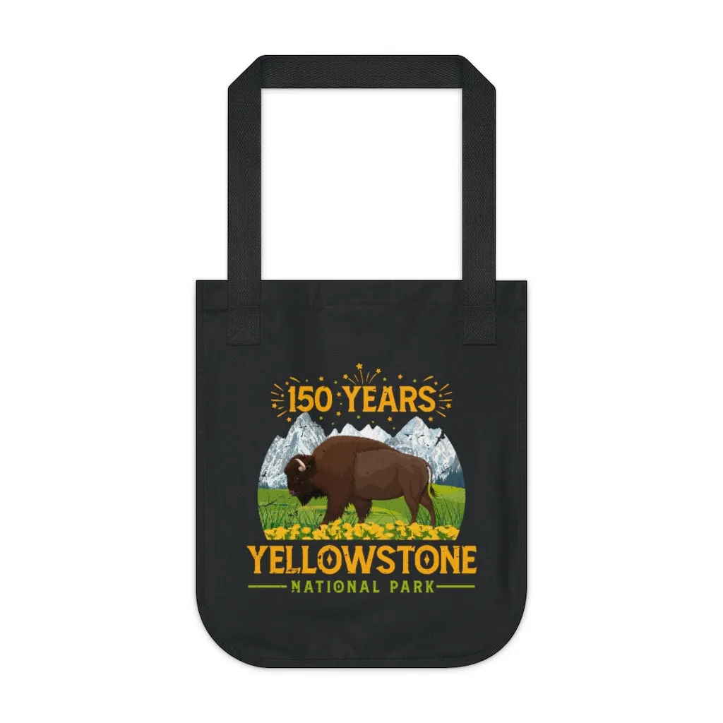 Yellowstone National Park Camping Tote Bag | Yellowstone 150th Anniversary Gift | Organic Canvas Tote Bag
