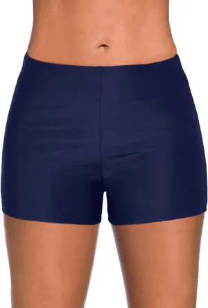 Yonique Womens Swim Shorts Solid Tankini Bottoms Swimsuit Bottoms(Available in Plus)