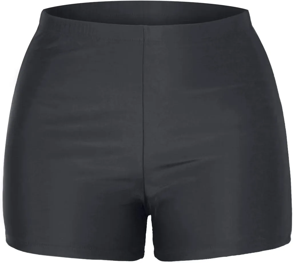 Yonique Womens Swim Shorts Solid Tankini Bottoms Swimsuit Bottoms(Available in Plus)