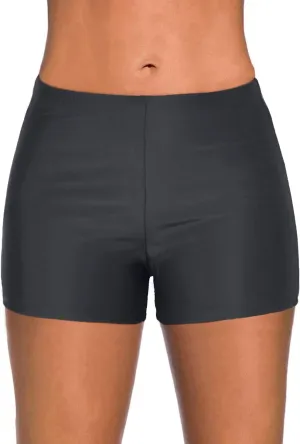 Yonique Womens Swim Shorts Solid Tankini Bottoms Swimsuit Bottoms(Available in Plus)